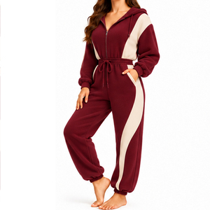 Combinaison en polaire pour femmes, coupe décontractée, vêtements décontractés pour le temps froid - Product Image 3