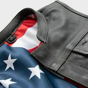 เสื้อกั๊กหนังสไตล์ไบค์เกอร์สำหรับผู้หญิง รุ่นลิเบอร์ตี้ - Product Image 2