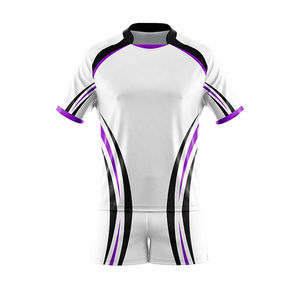 Uniforme de Rugby Personalizado por Sublimación, Jersey Transpirable de Manga Corta y Camiseta para Fútbol, Conjunto de Uniforme Deportivo de Calidad Económica - Product Image 5