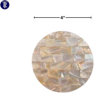 Posavasos de Nácar de Diseño, Posavasos Hechos a Mano para Bebidas, Posavasos para Mesa de Comedor, Artículo de Regalo - Product Image 4