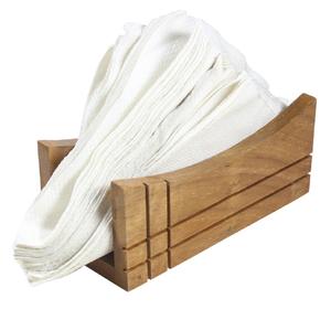 Porta servilletas de madera natural con forma de arco curvo, ancho medio, pulido suave, para uso en cocina, calidad premium. - Product Image 4