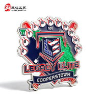 Épingles de baseball personnalisées en émail, badges d'équipe sportive, épingles de revers en métal scintillant pour souvenirs de club
