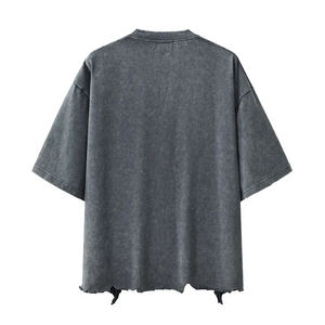 Camisetas Extra Grandes de Verano para Hombre y Mujer, Estilo Vintage, Lavado Desgastado, Personaliza tu Propio Logotipo, 100% Algodón, Lavado Ácido - Product Image 2