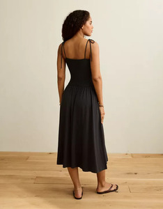 Vestido midi con tirantes y cuello corazón AE para mujer - Product Image 3