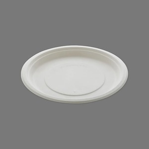 Premium Eco-Friendly Bagasse <b>Disposable</b> Round <b>Plates</b> Lightweight Leak Resistant Biodegradable Contemporary for Parties Events - Product Image 2