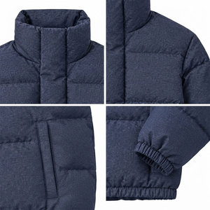 Veste matelassée imperméable pour homme, veste d'hiver décontractée pour homme, fermeture éclair, respirante, à capuche, sans couture - Product Image 5