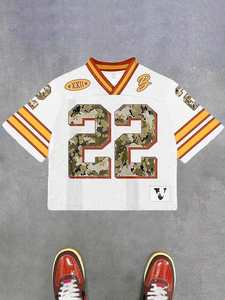 Camiseta de Fútbol Oversize de Malla con Estampado de Camuflaje y Número, Estilo Urbano, Unisex, Personalizable, Venta al por Mayor, Proveedor a Granel, en Tendencia - Product Image 2