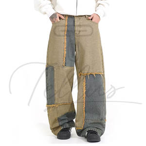 กางเกงยีนส์ทรงหลวมสำหรับผู้ชายที่ใส่สบาย ผลิตจากผ้าที่เบาและระบายอากาศได้ดี เหมาะสำหรับใส่ลำลองในฤดูร้อน - Product Image 2