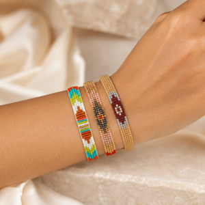Wholesale Handmade Beads <b>Bracelet</b> Set for Women Adjustable <b>Boho</b> Geometric Friendship Jewelry Trendy Party Custom Colors OEM - Product Image 6