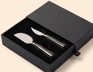 Stainless Steel <b>Cheese</b> <b>Knife</b> <b>Set</b> With Black Handles 3-Piece Durable Serving Tools For Kitchen Use Tableware And Hotel Use - Product Image 4
