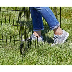 Enclos d'exercice pour animaux de compagnie de 24 pouces pour usage intérieur et extérieur, espace de jeu de 16 pieds carrés, enclos pliable pour chien à porte simple avec grande ouverture - Product Image 3