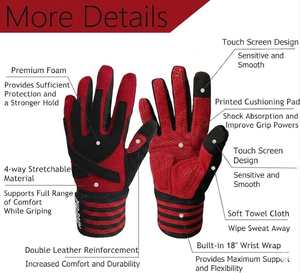 Premium Anti Slip Padded Gym Gloves with Extra Wrist Support Durable Weightlifting Training Mitts for Powerlifting Exercise - Product Image 2