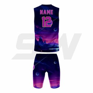 Ensemble d'uniformes de flag football unisexe sans manches 100 % polyester grande taille 7v7, respirant, anti-humidité, séchage rapide, personnalisable - Product Image 5