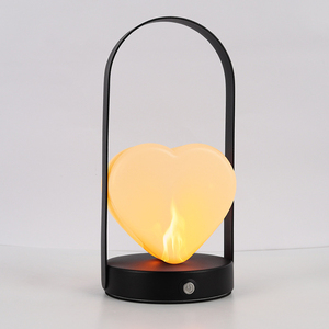 Tulip Shape Crystal LED Night <b>Light</b> Warm White Manual Button <b>USB</b> <b>Rechargeable</b> Minimalist Design Bedroom Lamp CRI 90 2700K 25000 - Product Image 1