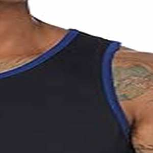 Débardeur tricoté personnalisé à séchage rapide et respirant, col en V, impression par transfert thermique sur toute la surface, pour homme, été, fitness, gym - Product Image 4