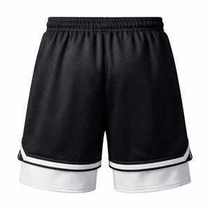 Custom Logo Men's Double <b>Layer</b> Basketball Shorts Mesh Breathable Sports Gym Training Shorts Wholesale - Product Image 2