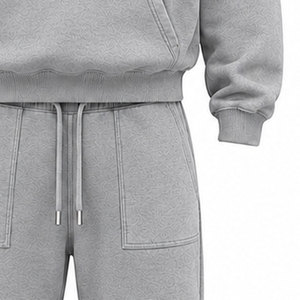 Survêtement à capuche pour homme Mudassar, 450 g/m², 100 % coton, imprimé en relief, fermeture à cordon, logo sur toute la longueur - Product Image 5