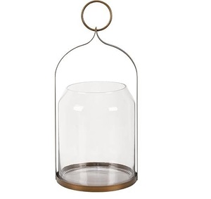 Unique Selling Eco-Friendly Portable Hanging Metal & Glass Candle <b>Lantern</b> In Shiny <b>Gold</b> Finish Candle <b>Lantern</b> for Wedding - Product Image 3