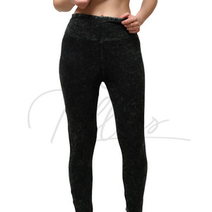 New Arrival Acid Wash Leggings for Women Top Seller Customized Design & Logo High Waist High Quality Casual Gym Wear - Product Image 4