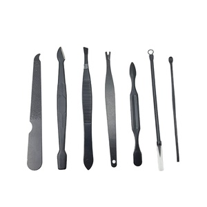 Meilleures ventes, ensemble de manucure et pédicure professionnel de haute qualité, 12 pièces en acier inoxydable avec finition noire, kit de soin des ongles - Product Image 6