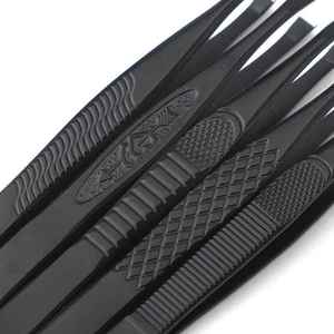 Ensemble de pinces à épiler inclinées en acier inoxydable de qualité professionnelle, pour une épilation des sourcils experte, légères et durables, avec logo personnalisé - Product Image 3