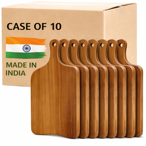 Tabla de Cortar de Madera de Teca Natural de Kajal Industries, Tabla de Cocina Resistente con Asa Estilo Pala, Ecológica, 2.0 cm de Grosor - Product Image 1