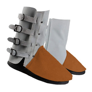 Protectores de Calzado de Soldadura de Cuero Vacuno Transpirable, Protección Industrial de Cuero para Calzado de Seguridad y Piel - Product Image 3