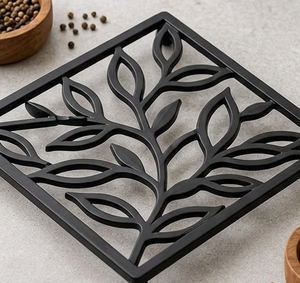 Sous-plat carré personnalisé pour comptoir de cuisine, style contemporain, décoratif, pour plats chauds et repas - Product Image 2