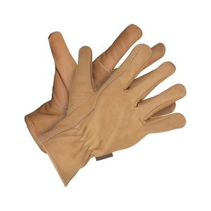 Best Performance Work <b>Gloves</b> for General Work Driving Reinforced Cowhide Grain Leather Palm Patch for Strong Grip Safety <b>Gloves</b> - Product Image 1