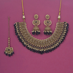 Exportateur de bijoux faits à la main en Inde, collier antique Moti avec placage Mehndi 901714 - Product Image 1