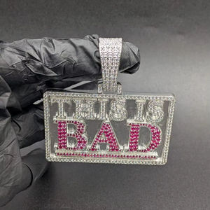 จี้เพชรโมอิสอัญมณีสไตล์ฮิปฮอปสุดเก๋นี้มี925จี้อัญมณีชั้นดีสีเงินสเตอร์ลิงและเครื่องราง - Product Image 1