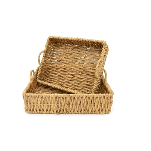 Plateau raffiné en jonc de mer pour un rangement durable dans les placards minimalistes et les ensembles d'accessoires de garde-robe - Product Image 2