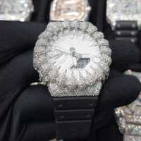 Montre GA2100 personnalisée G-Sh0 avec mouvement à quartz en moissanite VVS, boîtier en acier inoxydable, style hip-hop, design haut de gamme pour hommes