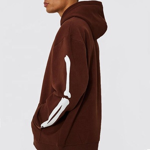 Sudadera con capucha Unisex de alta calidad con logotipo personalizado bordado francés Terry Streetwear peso pesado de talla grande Anti-retráctil para hombres - Product Image 2