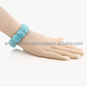 Pulsera de joyería de moda de resina de ángulo hecha a mano de alta calidad para mujer, hebra de Color DE MARCA DE LA India, artesanía de resina - Product Image 4