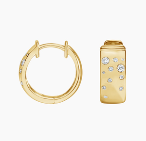 <b>Hoops</b> Earrings Diamond Earrings Gold and <b>Silver</b> Earrings Natural and Lab Grown Diamonds Earrings <b>Hoops</b> Fine Jewelry for Women - Product Image 3