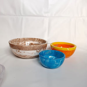 Belle Salade en Résine Polie à Motifs de Spirales Rêveuses, Écologique, Luxueuse, Personnalisable, Durable, Décoration d'Intérieur - Product Image 5