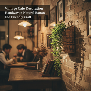 Paniers suspendus en rotin pour plantes succulentes, supports muraux et au sol vintage, écologiques, légers et durables - Product Image 5