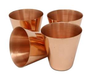 Gobelet en cuivre uni, finition lisse, réutilisable, pour la maison, les restaurants, les hôtels, les bars, la vaisselle de table - Product Image 1