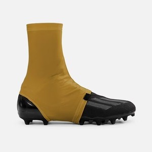 Heavy Unisex Adult Cleat Cover <b>Socks</b> Mustard Yellow Moisture Wicking Polyester Velcro Closure All Seasons Solid Color - Product Image 1