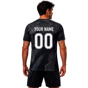 Conjunto de Camiseta de Fútbol Personalizada para Hombre, Cuello en V, Manga Corta, Transpirable, Poliéster, Nombre del Equipo, Impresión por Transferencia de Calor, Corte Regular, Secado Rápido - Product Image 2