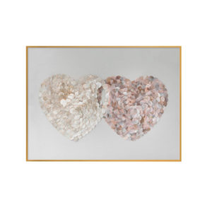 Arte Abstracto Vietnamita al por Mayor con Conchas Marinas, Pintura de Conchas Marinas en Forma de Corazón, Decoración de Pared para el Hogar - Product Image 2