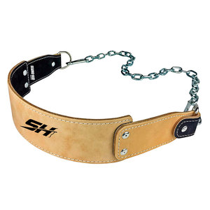 High Intensity Workout Leather Dip Belt Heavy Duty Steel Chain Ultimate <b>Upper</b> Body Strength Training <b>Support</b> Use Custom Dip Belt - Product Image 1