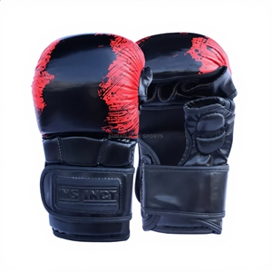 Gants de boxe MMA professionnels en cuir avec doublure intérieure épaissie pour fermeture – Légers, respirants, séchage rapide, unisexe - Product Image 1