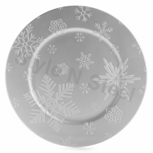 Assiettes de chargeur en gros impression d'étoile pour plaque de chargeur de restaurant avec acier inoxydable de couleur - Product Image 2