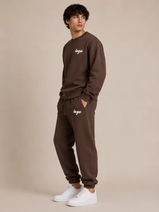 Ensemble de survêtement polaire décontracté imprimé automne-hiver pour hommes et femmes, coupe droite, jambe large, ensemble de jogging, vente en gros, logo personnalisé, extensible - Product Image 2