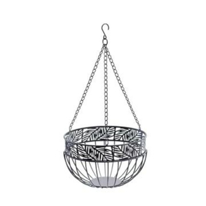 Urne décorative de jardin en fil de fer, pot à fleurs et jardinière rustiques finis, porte-bougie en fer forgé, urnes à plantes en métal - Product Image 6