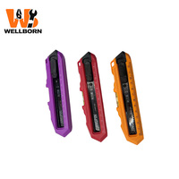 Couteau utilitaire multifonction avec niveau intégré, lame rétractable de 18 mm, coupe-boîte, outil robuste avec niveau à bulle