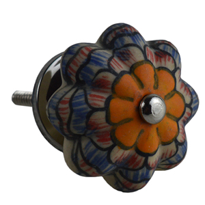 Rounded Design Ceramic Pull Multiple Colored Design Cabinet Drawer <b>Knobs</b> Best for Home Decor and Furniture Design - Product Image 4