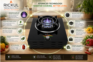 Black Plasma Electric Flame <b>Stove</b> | Fast Smokeless Gas-Free Portable Single Burner Glass Surface Cooking <b>Stove</b> for Outdoor Table - Product Image 4